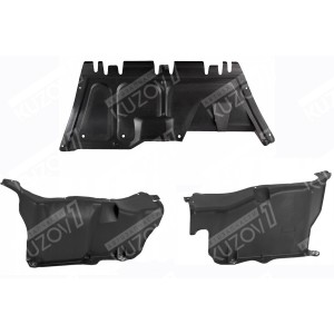 ЗАЩИТА ДВИГАТЕЛЯ ЦЕНТРАЛЬНАЯ + 2 БОКОВЫЕ (ПЛАСТИК) БЕНЗИН, FLORIMEX - фото