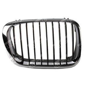 РЕШЕТКА РАДИАТОРА (ПРАВАЯ) ХРОМ ОБОДОК + ЧЕРНЫЕ РЕБРА - фото