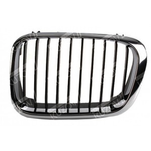 РЕШЕТКА РАДИАТОРА (ЛЕВАЯ) ХРОМ ОБОДОК, ЧЕРНЫЕ РЕБРА - фото