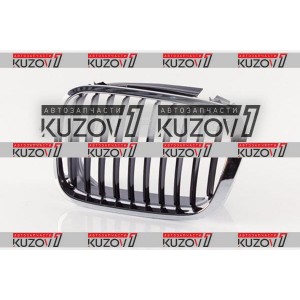 РЕШЕТКА РАДИАТОРА (ЛЕВАЯ) ХРОМ ОБОДОК + ЧЕРНЫЕ РЕБРА - фото