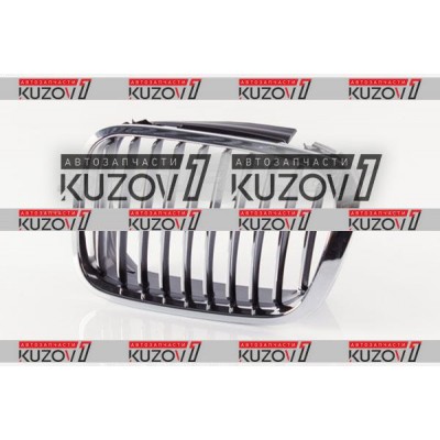 Решетка радиатора (левая) Хром + Хром Ребра для BMW 3 (E46) 1998-2001 - фото