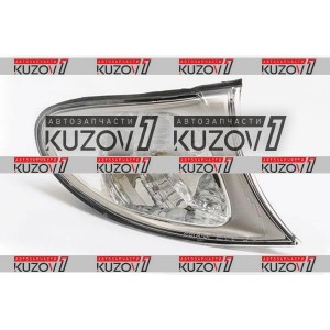 УКАЗАТЕЛЬ ПОВОРОТА (ПРАВЫЙ) БЕЛЫЙ, ХРОМ ОБОДОК, DEPO - фото