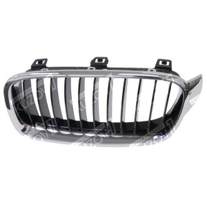 РЕШЕТКА РАДИАТОРА (ЛЕВАЯ) ХРОМ, ЧЕРНАЯ - фото