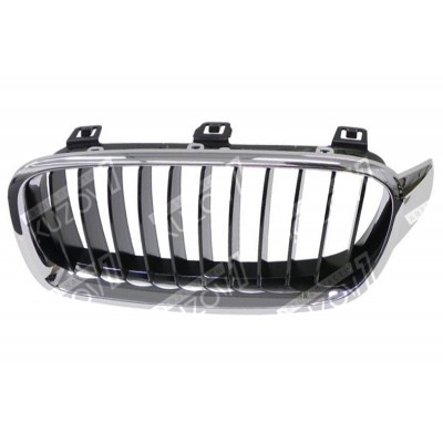 Решетка радиатора (левая) Хром, Черная TYG для BMW 3 (F30 / F31) 2011-2018 - фото