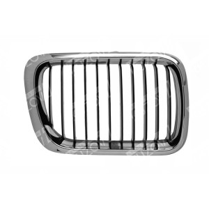 РЕШЕТКА РАДИАТОРА (ПРАВАЯ) ХРОМ ОБОДОК + ХРОМ РЕБРА (ЧЕРНЫЕ ВНУТРИ) СТИЛЬ M5 - фото