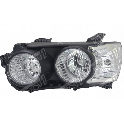 Передняя фара (левая) Черная Рамка, DEPO для CHEVROLET AVEO 2012-2016 - фото