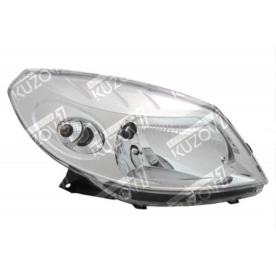 Передняя фара (правая) Хром, DEPO для RENAULT SANDERO 2007-2014 - фото