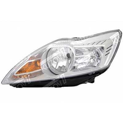 Передняя фара (левая) Хром, DEPO для FORD FOCUS 2008-2011 - фото