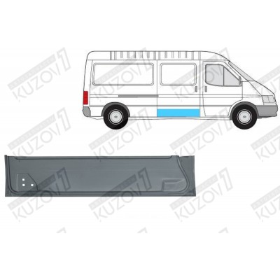 Дверь Боковая Сдвижная (правая) Нижняя Klokkerholm для FORD TRANSIT 1986-1991 - фото