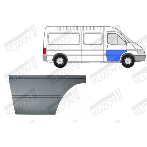 ДВЕРЬ ПЕРЕДНЯЯ (ПРАВАЯ) НИЖНЯЯ НАРУЖНАЯ ЧАСТЬ 54 СМ, ОРИГИНАЛ, 0.8 ММ ПОЛЬША - фото