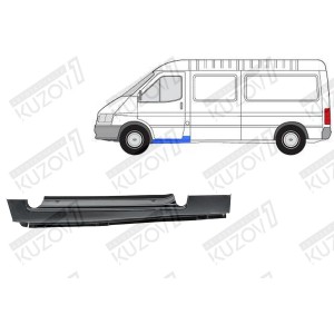 ПОРОГ (ЛЕВЫЙ) ПОД ПЕРЕДНЮЮ ДВЕРЬ, ОРИГИНАЛ, 0.8 ММ, ПОЛЬША