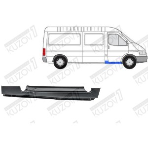 ПОРОГ (ПРАВЫЙ) ПОД ПЕРЕДНЮЮ ДВЕРЬ, ОРИГИНАЛ, 0.8 ММ, ПОЛЬША