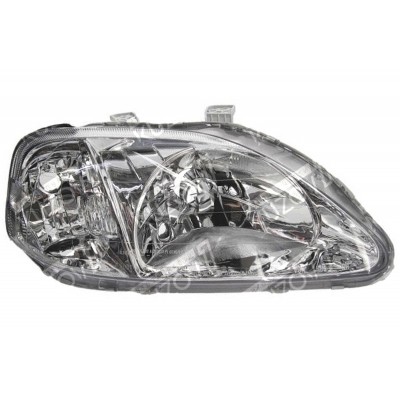 Передняя фара (правая) Электрическая, DEPO для HONDA CIVIC 1998-2001 - фото