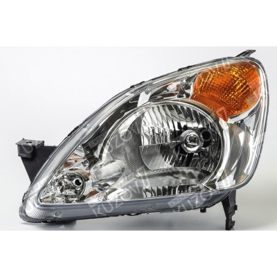 Передняя фара (левая) С Желтым Поворотом, DEPO для HONDA CR-V 2002-2004 - фото