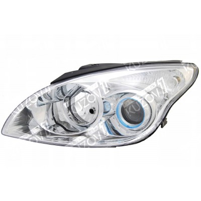 Передняя фара (левая) Хром, DEPO для HYUNDAI I30 2007-2011 - фото