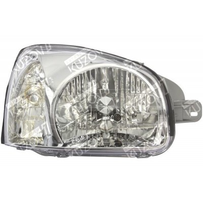 Передняя фара (правая) Хром Корпус, DEPO для HYUNDAI SANTA FE 2000-2006 - фото