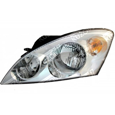 Передняя фара (левая) Хром, DEPO для KIA CEED 2006-2010 - фото