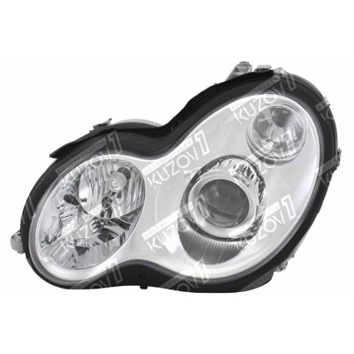 Передняя фара (левая) Линзованная, Xenon, DEPO для Mercedes C (W203) 2004-2007 - фото