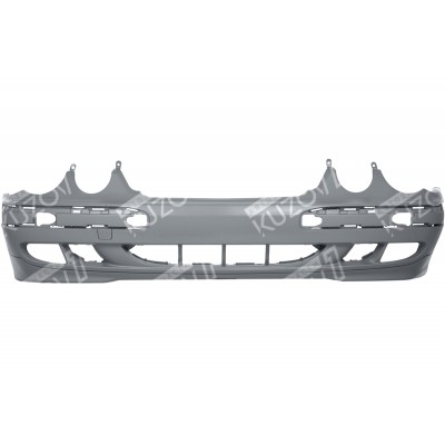 Бампер передний (грунтованный) Без Отв Под Омыватель TYG для Mercedes E (W210) 1999-2002 - фото