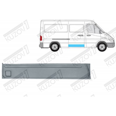 Дверь Боковая Раздвижная, Нижняя Potrykus для Volkswagen LT 1996-2006 - фото