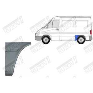 КРЫЛО ЗАДНЕЕ (ЛЕВОЕ) ПЕРЕДНЯЯ ЧАСТЬ (ДО КОЛЕСА), РЕМКОМПЛЕКТ, ОРИГИНАЛ, 0.8 ММ, ПОЛЬША  - фото
