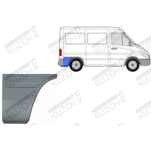 КРЫЛО ЗАДНЕЕ (ПРАВОЕ) ЗАДНЯЯ ЧАСТЬ (ЗА КОЛЕСОМ), РЕМКОМПЛЕКТ, ОРИГИНАЛ, 0.8 ММ, ПОЛЬША - фото