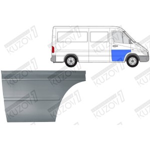 ДВЕРЬ ПЕРЕДНЯЯ (ПРАВАЯ) НИЖНЯЯ НАРУЖНАЯ ЧАСТЬ, 64 СМ, ОРИГИНАЛ, 0.8 ММ, ПОЛЬША - фото