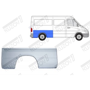 КРЫЛО ЗАДНЕЕ (ПРАВОЕ) РЕМКОМПЛЕКТ, 66 СМ, ОРИГИНАЛ, 0.8 ММ, ПОЛЬША - фото