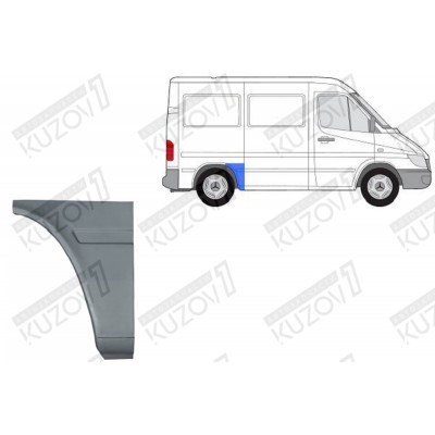 Крыло Заднее (правое) Передняя Часть POTRYKUS для Mercedes Sprinter 1995-2000 - фото