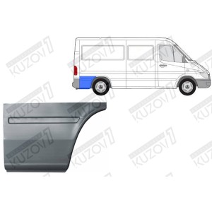 КРЫЛО ЗАДНЕЕ (ПРАВОЕ) ЗАДНЯЯ ЧАСТЬ (ЗА КОЛЕСОМ), РЕМКОМПЛЕКТ, ОРИГИНАЛ, 0.8 ММ, ПОЛЬША - фото