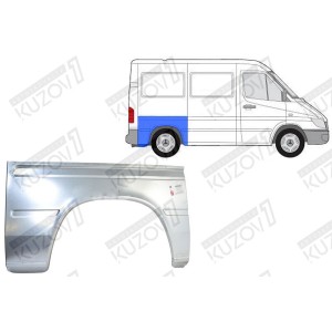 КРЫЛО ЗАДНЕЕ (ПРАВОЕ) РЕМКОМПЛЕКТ, 66 СМ, ОРИГИНАЛ, 0.8 ММ, ПОЛЬША