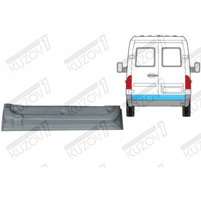 Дверь Задняя (правая) Нижняя Klokkerholm для Volkswagen LT 1996-2006 - фото