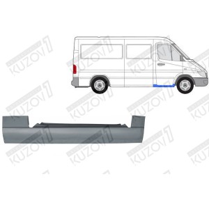 ПОРОГ (ПРАВЫЙ) ПОД ПЕРЕДНЮЮ ДВЕРЬ, ОРИГИНАЛ, 0.8 ММ, ПОЛЬША - фото