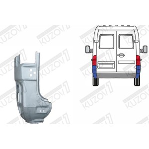 ЗАДНЯЯ СТОЙКА (ЛЕВАЯ) 61СМ, НИЖНЯЯ ЧАСТЬ  - фото