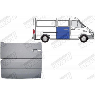 Дверь Боковая Раздвижная, До Стекла POTRYKUS для Volkswagen LT 1996-2006 - фото