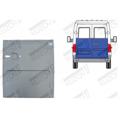 Дверь Задняя (правая) До Стекла, Potrykus для Mercedes Sprinter 2000-2006 - фото