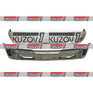 БАМПЕР ПЕРЕДНИЙ (СЕРЫЙ) БЕЗ ОТВ. ПОД ОМЫВАТЕЛИ - фото