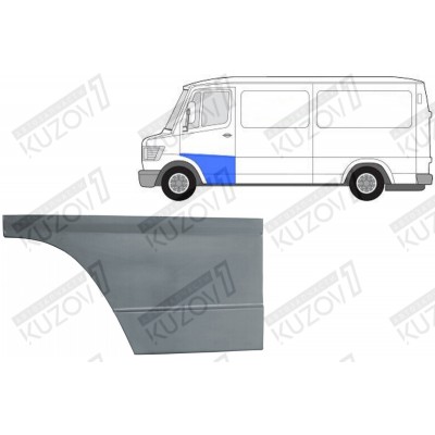 Дверь Передняя (левая) 1/2 Высоты Двери POLCAR для Mercedes T1 (207-410) 1977-1995 - фото