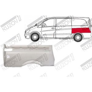 КРЫЛО ЗАДНЕЕ (ЛЕВОЕ) НАД КОЛЕСОМ, РЕМКОМПЛЕКТ, ОРИГИНАЛ, 0.8 ММ, ПОЛЬША