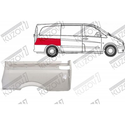 Крыло Заднее (правое) Над Колесом Polcar для Mercedes VITO 2003-2010 - фото