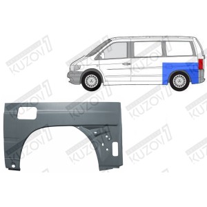 КРЫЛО ЗАДНЕЕ (ЛЕВОЕ) РЕМКОМПЛЕКТ, 74 СМ, ОРИГИНАЛ, 0.8 ММ, ПОЛЬША