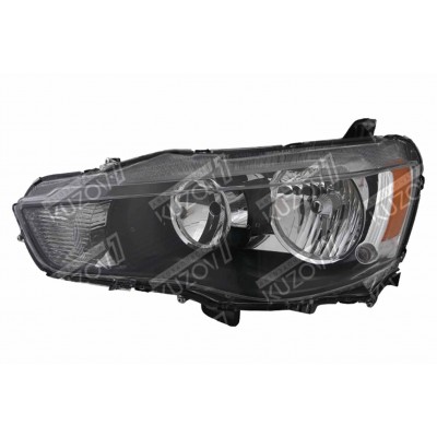 Передняя фара (левая) Темный Корпус, TYC для Mitsubishi Lancer 2011-2016 - фото