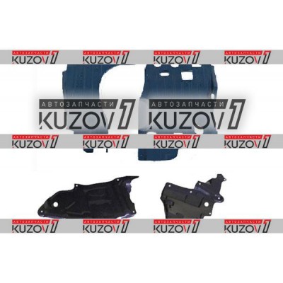 Защита Двигателя: 2 Боковые + 2 Продольные (пластик) Florimex для Nissan PRIMERA 2002-2007 - фото