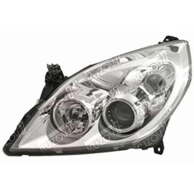 Передняя фара (левая) Хром, Электрическая, Без Моторчика, DEPO для OPEL SIGNUM 2005-2008 - фото