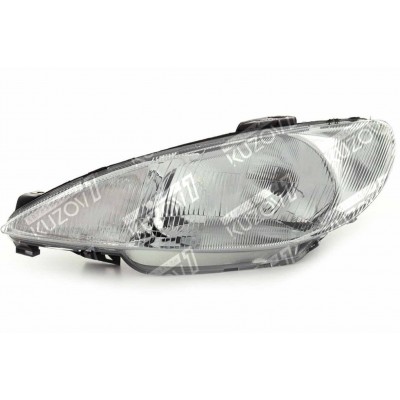 Передняя фара (левая) Рифленое, DJ Auto для PEUGEOT 206 2003-2009 - фото