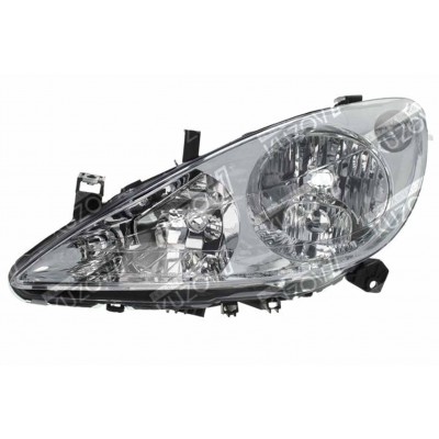 Передняя фара (левая) + Моторчик, TYC для PEUGEOT 307 2000-2005 - фото