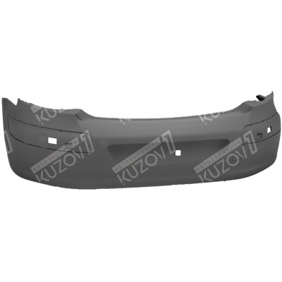 Бампер задний (грунтованный) Без Заглушки Отв Буксировки, EUROBUMP для PEUGEOT 307 2000-2005 - фото