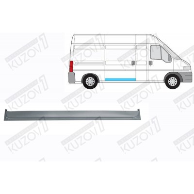 Дверь Боковая Раздвижная, Нижняя, 10 См POTRYKUS для PEUGEOT BOXER 2002-2006 - фото