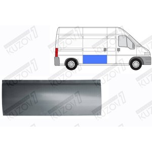 ДВЕРЬ БОКОВАЯ РАЗДВИЖНАЯ, НИЖНЯЯ НАРУЖНАЯ ЧАСТЬ, 52 СМ, ОРИГИНАЛ, 0.8 ММ, ПОЛЬША - фото