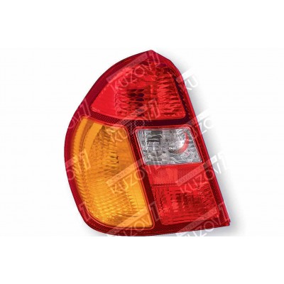 Задний фонарь (левый) Красно-Желтый, DEPO для RENAULT CLIO 2001-2005 - фото